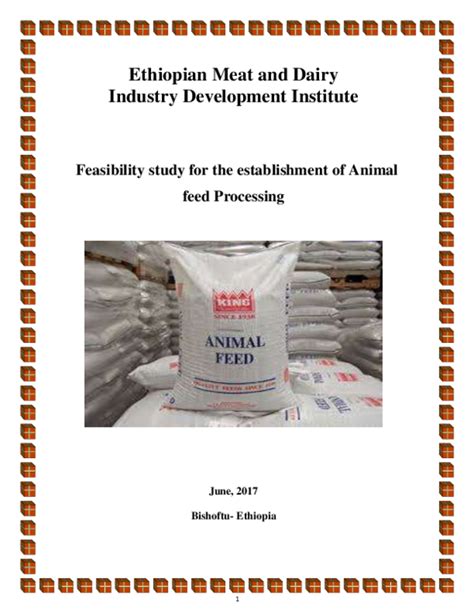 The amount required for the purchase of the first set of vegetables and fruits seedlings et al - 50,000. . Agro processing ethiopia feasibility study pdf